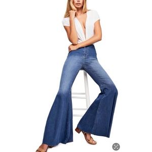 Free People Just Float On High Waist Flare Jeans